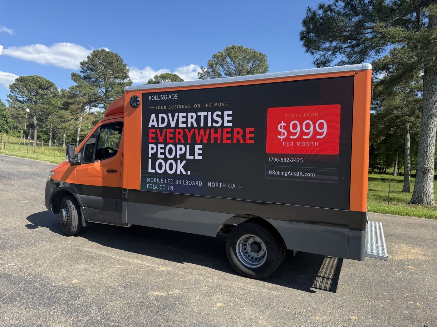 Rolling Ads LED billboard truck — your business, on the move